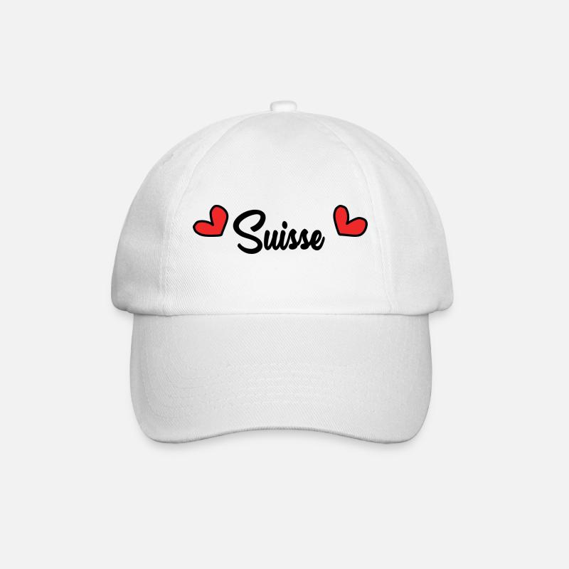 SUISSE. PAYS. GENEVE - Casquette classique - blanc/blanc