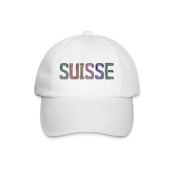 SCHWEIZ. HUMOR. LAND. FLAGGE. GENF. LAUSANNE - Baseballkappe - Weiß/Weiß - Vorne