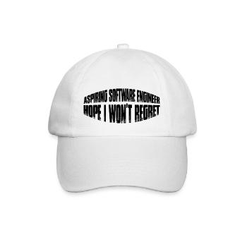 Aspiring Software Engineer, Hope I Won't Regret 4 - Baseball Cap - white/white - Front