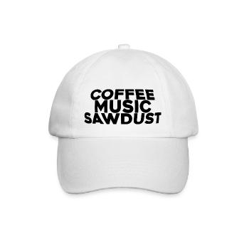 Coffee Music Sawdust - Baseball Cap - white/white - Front