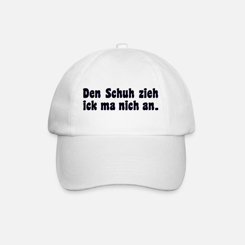 Berliner Dialekt Spruch - Baseballkappe - Weiß/Weiß