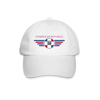 Ich liebe Dominikanische RepublikDesign T-Shirt - Baseballkappe - Weiß/Weiß - Vorne