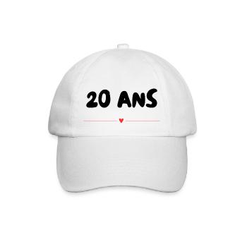 20. 20 YEARS. 20th ANNIVERSARY. 20 YEARS ANNIVERSARY. - Baseball Cap - white/white - Front