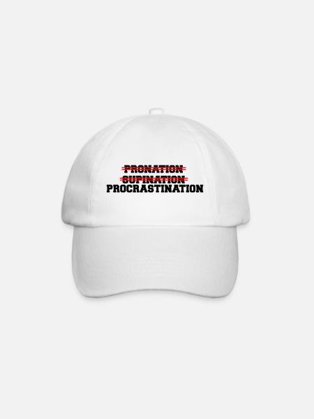Procrastination - Casquette classique - blanc/blanc