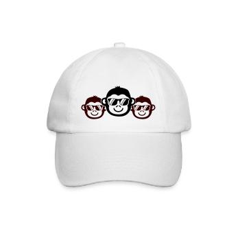 affen cool - Baseballkappe - Weiß/Weiß - Vorne