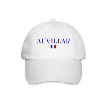 AUVILLAR-French Flag Design. - Baseball Cap - white/white - Front