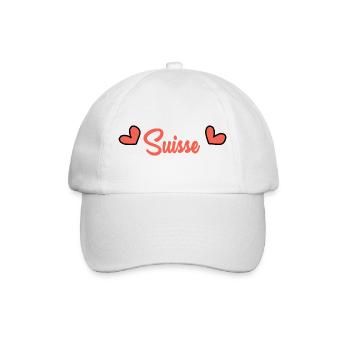 SWITZERLAND. COUNTRY. GENEVA. FLAG - Baseball Cap - white/white - Front