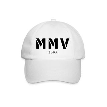 Römische Zahl Geburtsjahr Made in 2005 - Baseballkappe - Weiß/Weiß - Vorne