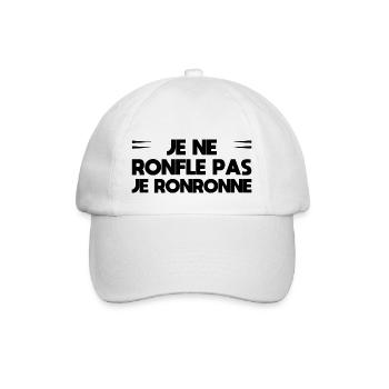 Je ne ronfle pas. Je ronronne - Casquette classique - blanc/blanc - Devant