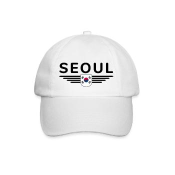 T-shirt Seoul Fan pour les amoureux de la Corée - Casquette classique - blanc/blanc - Devant
