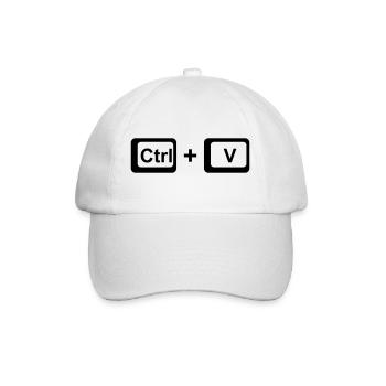 CTRL + V / Kinder Geschenk zu Vatertag / Muttertag - Baseballkappe - Weiß/Weiß - Vorne