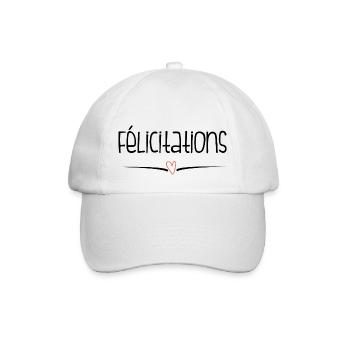 WELL DONE. CONGRATULATIONS. BIRTH. ANNIVERSARY. FERRY - Baseball Cap - white/white - Front