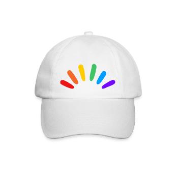 Arc-en-ciel LGBTQIA gay subtile fierté - Casquette classique - blanc/blanc - Devant