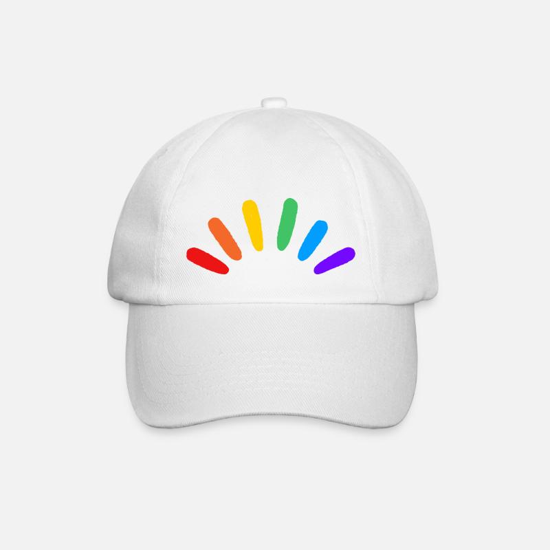 Regenbogen LGBTQIA schwul subtile Pride - Baseballkappe - Weiß/Weiß