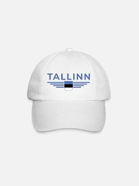 Tallinn T-Shirt – Für Fans der Hauptstadt - Baseballkappe - Weiß/Weiß