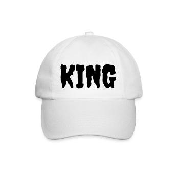 Ich bin ein König - Baseballkappe - Weiß/Weiß - Vorne