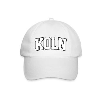 Köln Logo: Kollegiales Design im deutschen Stil - Baseballkappe - Weiß/Weiß - Vorne