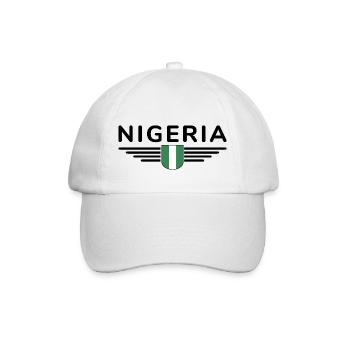 Nigeria Design – Show your love for the country - Baseball Cap - white/white - Front