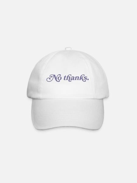 Non merci. - Casquette classique - blanc/blanc