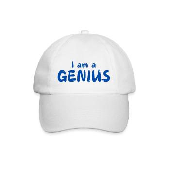 Je suis un GÉNIE - Casquette classique - blanc/blanc - Devant