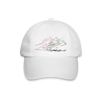 Ski Ski Sports d'hiver Coloré - Casquette classique - blanc/blanc - Devant