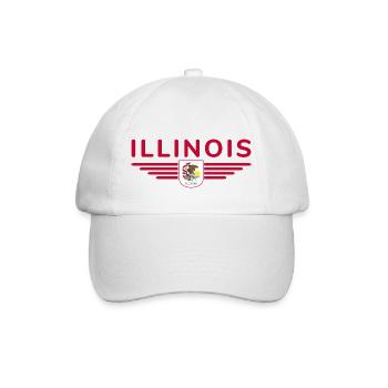 Illinois Fan T-Shirt – Show Love for Home - Baseball Cap - white/white - Front