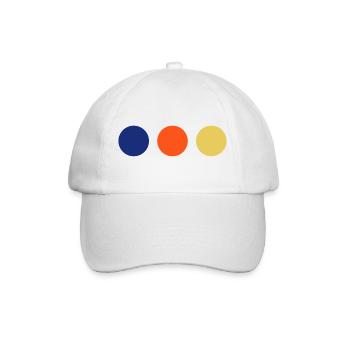 Trio de couleurs Minimal Circles - Casquette classique - blanc/blanc - Devant