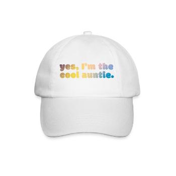 Cool Auntie Statement - Baseballkappe - Weiß/Weiß - Vorne