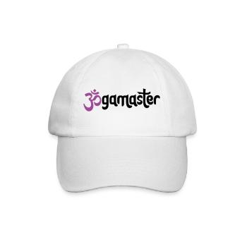 Jogamaster - Typografisches OM (3-Farbig) - Baseballkappe - Weiß/Weiß - Vorne