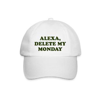 Alexa, supprimer ma citation du lundi - Casquette classique - blanc/blanc - Devant