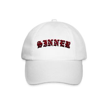 Sinner - Baseball Cap - white/white - Front