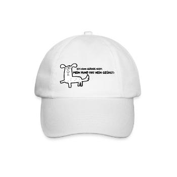 Mein Hund hat NEIN gesagt - Baseballkappe - Weiß/Weiß - Vorne