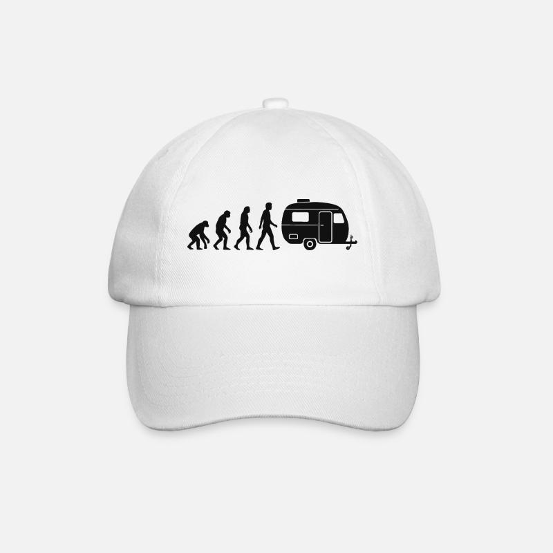 Evolution Wohnwagen Camper - Baseballkappe - Weiß/Weiß