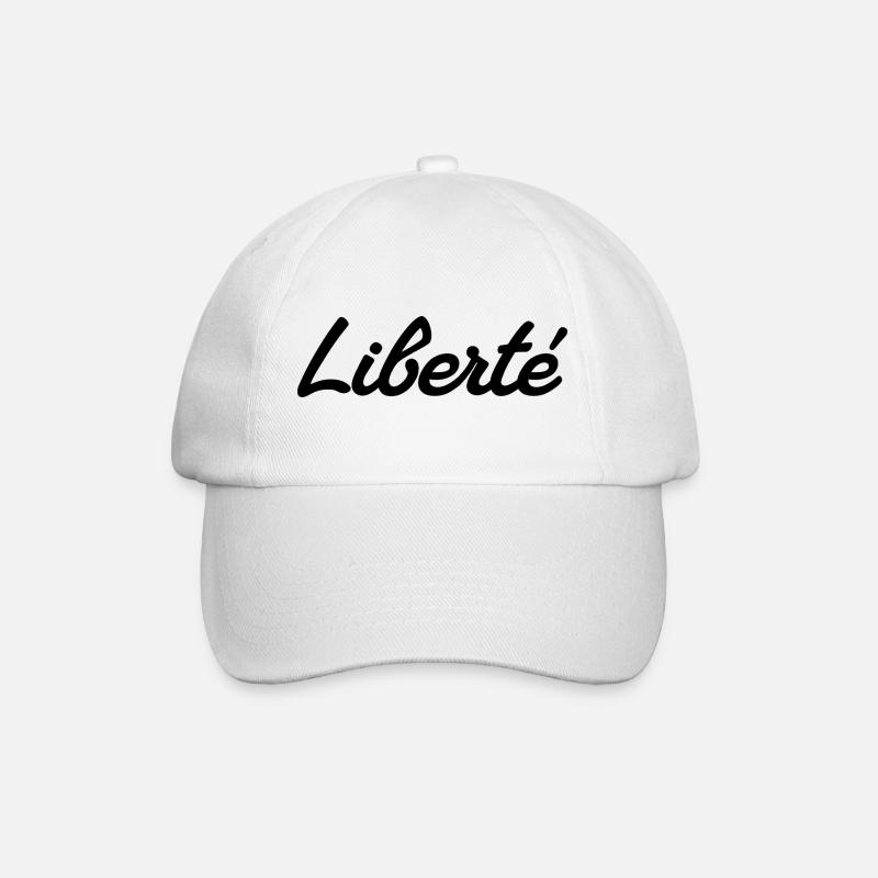LIBERTÉ – Signatur-Skript - Baseballkappe - Weiß/Weiß