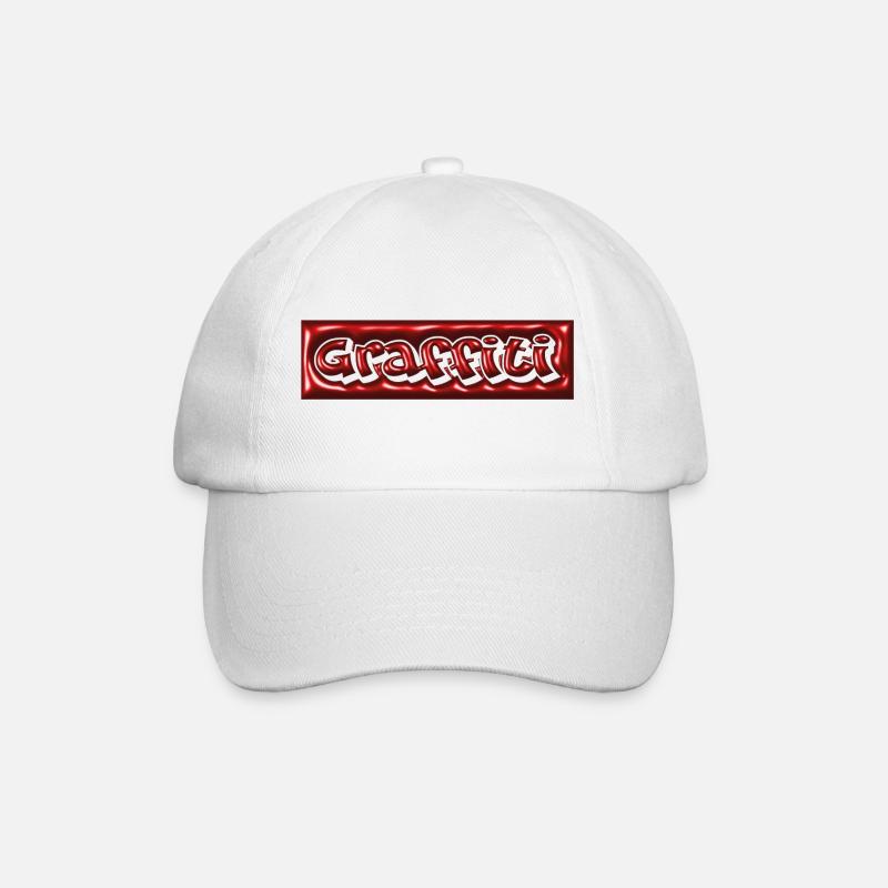 Bulle de graffiti 3D - Casquette classique - blanc/blanc