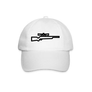 Scharfschütze - Baseballkappe - Weiß/Weiß - Vorne