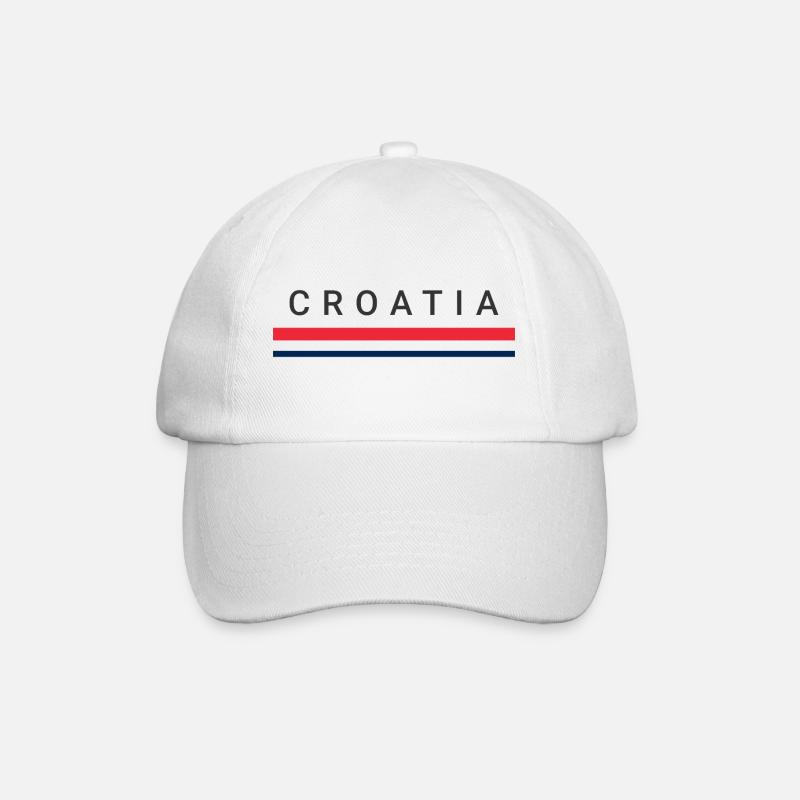 Croatia Lines - Baseball Cap - white/white