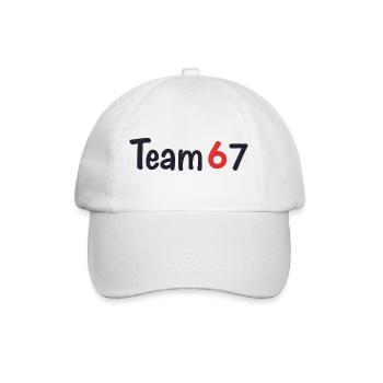 Team 6 7 – Collective Text Design - Baseball Cap - white/white - Front