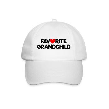 Petit-enfant préféré de Drôle de Cœur Rouge - Casquette classique - blanc/blanc - Devant