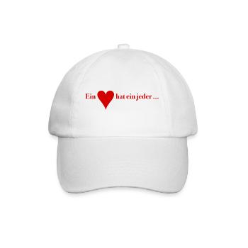 Everyone Has a Heart – Skat Humor Shirt - Baseball Cap - white/white - Front