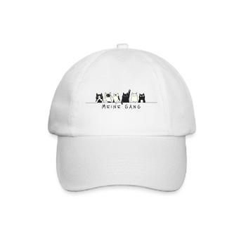 Ma bande – Chats griffonnent chat en disant - Casquette classique - blanc/blanc - Devant