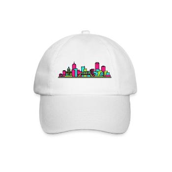Winnipeg City Skyline Museum Modern Line Art - Baseball Cap - white/white - Front