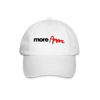 More Amore Women's T-Shirt – Romantic Typography - Baseball Cap - white/white - Front