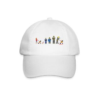 From pram to firefighter - Baseball Cap - white/white - Front