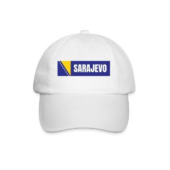 Sarajevo en Bosnie-Herzégovine Couleurs du drapeau - Casquette classique - blanc/blanc - Devant