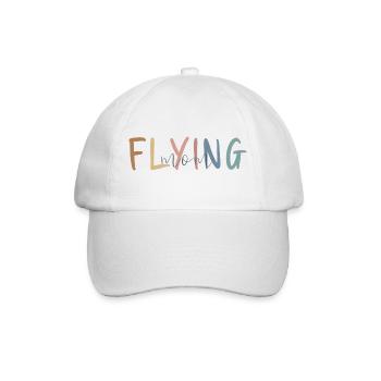 Flugbegleiter Geschenk - Muttertag Geschenk - Baseballkappe - Weiß/Weiß - Vorne