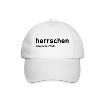 herrschen schwaches Verb - Baseballkappe - Weiß/Weiß - Vorne