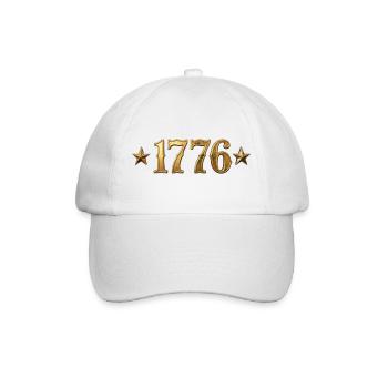 1776 Vintage Gold Stars Patriotic - Baseball Cap - white/white - Front