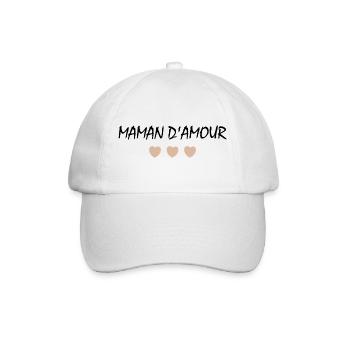 Maman d'amour - Casquette classique - blanc/blanc - Devant