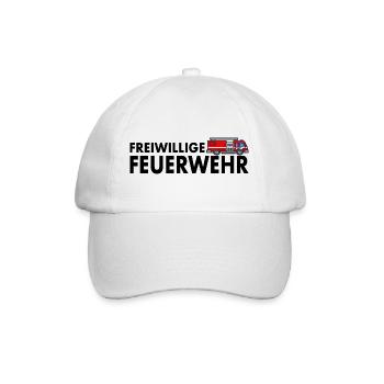 Freiwillige Feuerwehr Feuerwehrauto Feuerwehrmann - Baseballkappe - Weiß/Weiß - Vorne